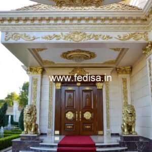 Luxury Hotel Entrance Gate Design with Golden Finish No-3670