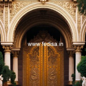 Hotel Entrance Gate Design with Royal Architecture No-3688