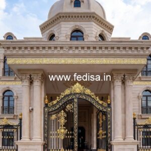 Hotel Elevation Design with Artistic Architecture No-3732