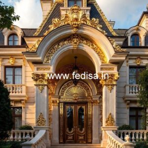 Hotel Elevation Design with Elegant Entrance No-3758