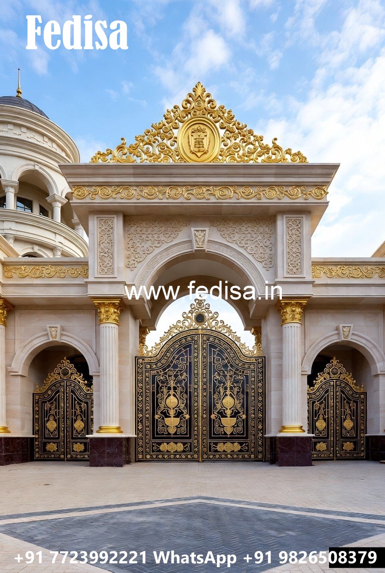 Hotel Front Elevation Design with Decorative Lighting No-3761