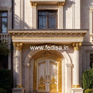 Stylish Hotel Exterior Elevation for Resorts No-3795