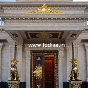 Modern Hotel Exterior Elevation with Luxury Appeal No-4011