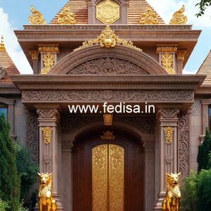 Stylish Luxury Resort Front Elevation No-4099