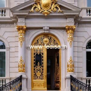 Luxury Resort Front Elevation with Glass No-4109