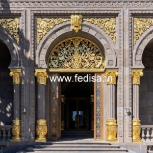Luxury Hotel Front Architecture with Elegant Finish No-4142