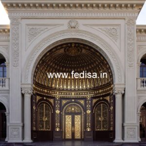 Hotel Entrance Gate Design with Wooden Elements No-4251