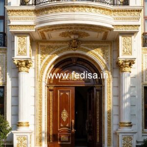Hotel Entrance Gate Design with Artistic Patterns No-4254