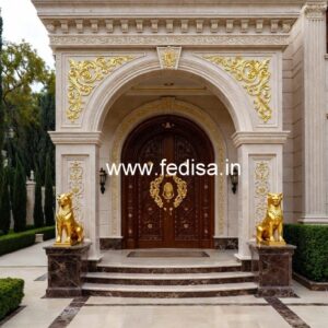 Hotel Entrance Gate Design with Stone Cladding No-4265