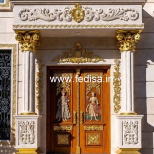 Luxury Hotel Entrance Gate Design with Golden Finish No-4270