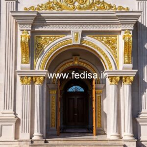 Hotel Entrance Gate Design with Elegant Landscaping No-4282