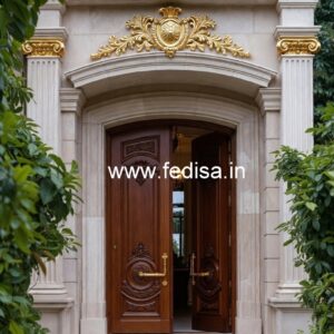 Luxury Hotel Front Gate Design with Glass Panels No-4289