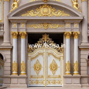 Hotel Elevation Design with Decorative Facade Panels No-4343