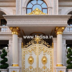 Hotel Front Elevation Design with Decorative Lighting No-4361