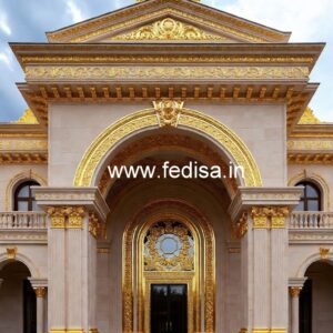 Hotel Elevation Design with Luxury Architectural Features No-4380