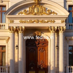 Luxury Hotel Exterior with Marble Finish No-4651