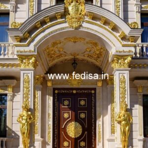 Stylish Luxury Resort Front Elevation No-4699