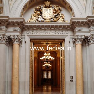 Luxury Hotel Elevation Design with Marble Texture No-4721