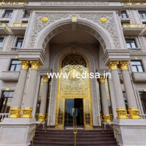 Luxury Hotel Exterior Design with Elegant Panels No-4724