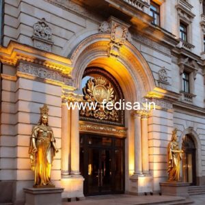 Luxury Hotel Front Architecture with Elegant Finish No-4742