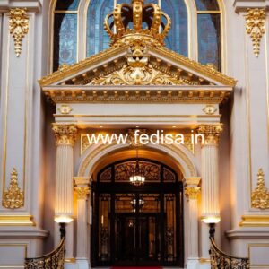Luxury Hotel Front View with Elegant Lighting No-4750
