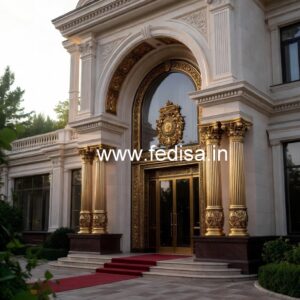 Stylish Luxury Front Elevation for Hotels No-4753