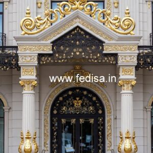 Luxury Hotel Gate Design with Artistic Detailing No-4831