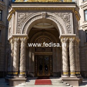 Hotel Exterior Gate Design with Premium Materials No-4847