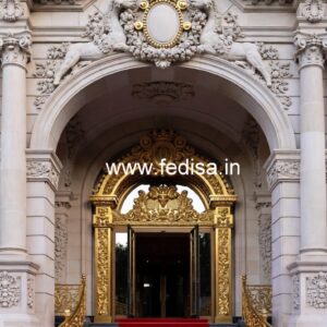 Hotel Front Gate Design with Stylish Facade No-4861