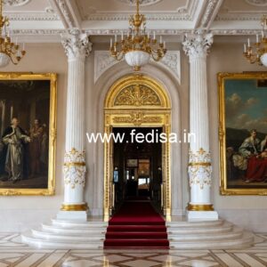 Grand Hotel Entrance Design with Elegant Gates No-4863