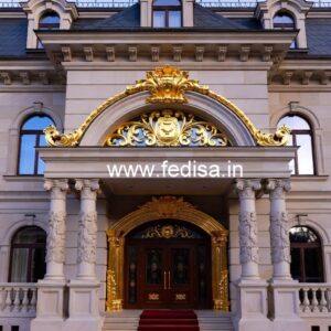 Hotel Entrance Gate Design with Stone Cladding No-4865