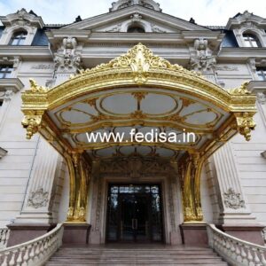 Elegant Hotel Main Gate Design with Artistic Finish No-4874