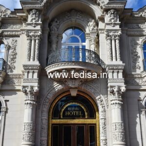 Hotel Exterior Elevation Design with Contemporary Appeal No-4915