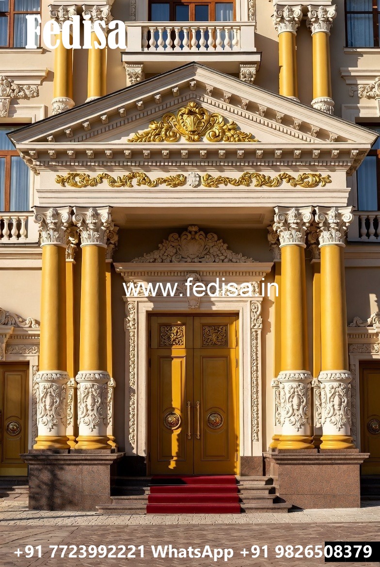 Stylish Hotel Elevation Design with LED Lighting No-4922