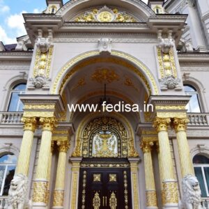 Grand Hotel Elevation Design with Elegant Detailing No-4924