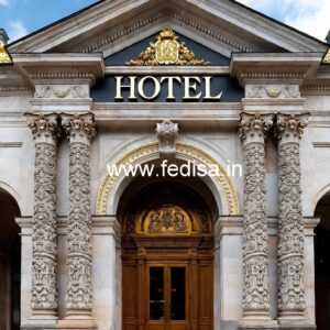 Hotel Elevation Design with Contemporary Glass Facade No-4925