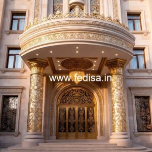 Hotel Exterior Elevation Design with Premium Lighting No-4936