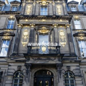 Hotel Building Elevation Design with Modern Appeal No-4939