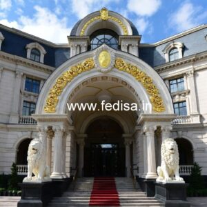 Hotel Elevation Design with Modern Window Style No-4964
