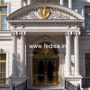 Hotel Front Exterior Design with Artistic Touch No-4971