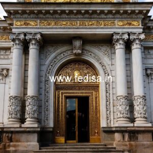 Hotel Elevation Design with Modern Structural Style No-4973