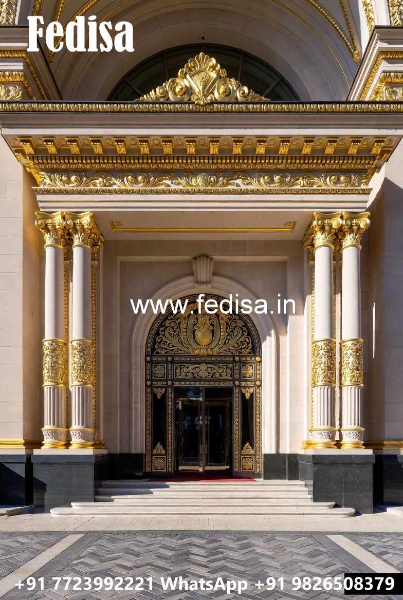 Elegant Hotel Exterior Design with Glass Panels No-4979
