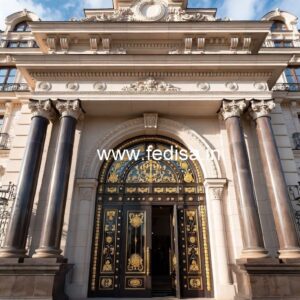 Luxury Resort Elevation Design with Elegant Facade No-4986