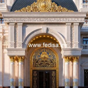 Luxury Hotel Front Design with Glass Panels No-5248