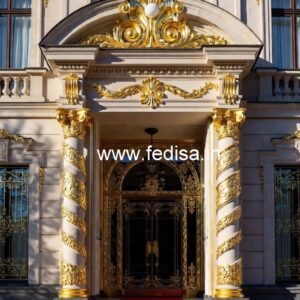 Luxury Hotel Front Elevation with Modern Appeal No-5288