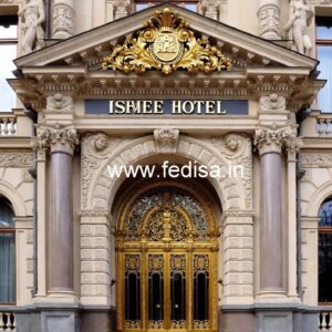 Luxury Resort Front Elevation with Glass No-5309
