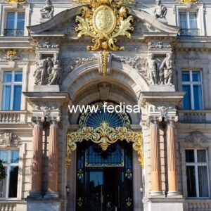 Luxury Hotel Exterior Design with Elegant Panels No-5324