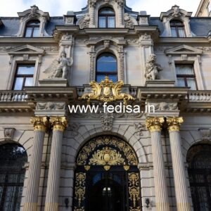 Stylish Luxury Front Elevation for Hotels No-5353