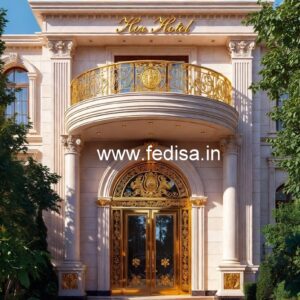 Stylish Hotel Entrance Architecture and Gate Design No-5425