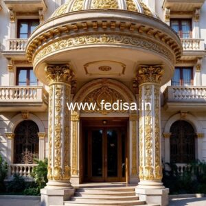 Hotel Main Entrance Gate Design with Decorative Panels No-5437